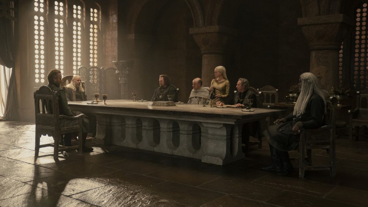 A meeting of the small council. 