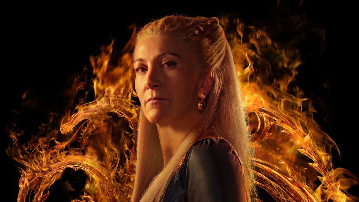 Rhaenys Targaryen, played by Eve Best.